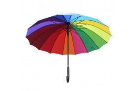白銀直桿傘-江門市千千傘業有限公司-白銀23寸直桿彩虹傘